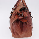 Miu Miu Hand Bag Leather Red Silver Auth 196298-4