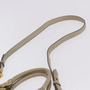 Miu Miu Matelasse Hand Bag Leather 2way Beige Gold Auth 196299A-14