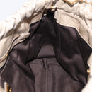 Miu Miu Matelasse Hand Bag Leather 2way Beige Gold Auth 196299A-19