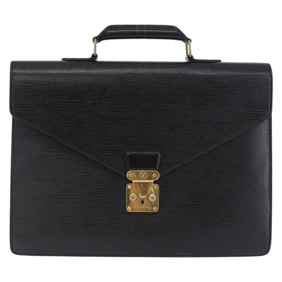LOUIS VUITTON Epi Serviette Conseiller Business Bag Black M54422 LV Auth 196300