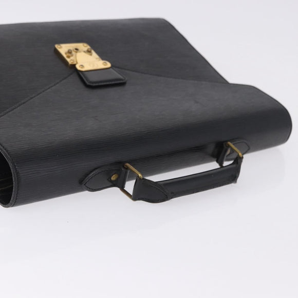 LOUIS VUITTON Epi Serviette Conseiller Business Bag Black M54422 LV Auth 196300