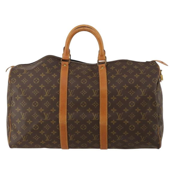 LOUIS VUITTON Monogram Keepall 50 Boston Bag M41426 LV Auth 196301