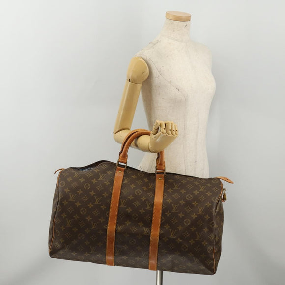 LOUIS VUITTON Monogram Keepall 50 Boston Bag M41426 LV Auth 196301