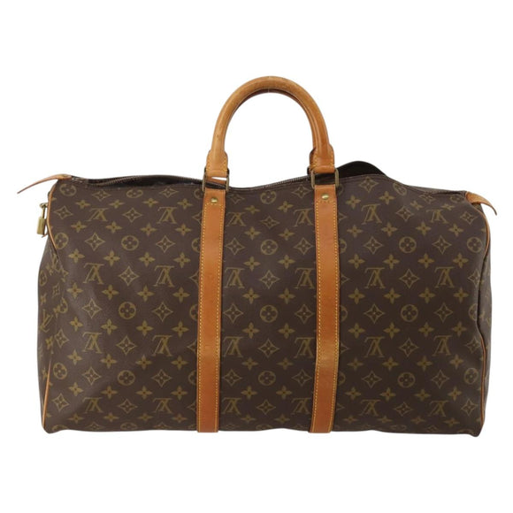 LOUIS VUITTON Monogram Keepall 50 Boston Bag M41426 LV Auth 196301
