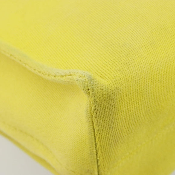 LOEWE Cushion Tote Small Tote Bag Canvas Yellow Auth 196303A