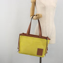 LOEWE Cushion Tote Small Tote Bag Canvas Yellow Auth 196303A-24