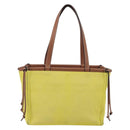 LOEWE Cushion Tote Small Tote Bag Canvas Yellow Auth 196303A-2