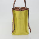 LOEWE Cushion Tote Small Tote Bag Canvas Yellow Auth 196303A-3