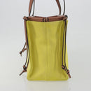 LOEWE Cushion Tote Small Tote Bag Canvas Yellow Auth 196303A-4