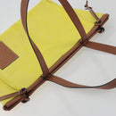 LOEWE Cushion Tote Small Tote Bag Canvas Yellow Auth 196303A-7