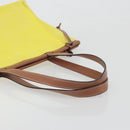 LOEWE Cushion Tote Small Tote Bag Canvas Yellow Auth 196303A-8