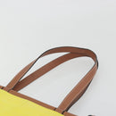 LOEWE Cushion Tote Small Tote Bag Canvas Yellow Auth 196303A-9