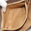 Salvatore Ferragamo Gancini Shoulder Bag Leather Silver Gold Auth 196304A-22
