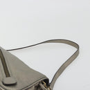 Salvatore Ferragamo Gancini Shoulder Bag Leather Silver Gold Auth 196304A-8
