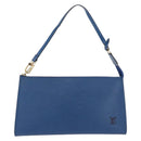 LOUIS VUITTON Epi Pochette Accessoires Pouch Blue M52985 LV Auth 196311-13