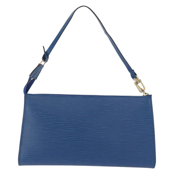 LOUIS VUITTON Epi Pochette Accessoires Pouch Blue M52985 LV Auth 196311