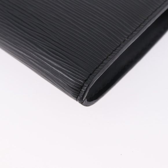 LOUIS VUITTON Epi Pochette Accessoires Pouch Black M52982 LV Auth 196312V
