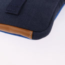 LOEWE Irohebe Nature Neck Pouch Shoulder Bag Canvas Blue Silver Auth 196313A-16
