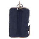 LOEWE Irohebe Nature Neck Pouch Shoulder Bag Canvas Blue Silver Auth 196313A-2