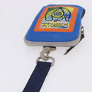 LOEWE Irohebe Nature Neck Pouch Shoulder Bag Canvas Blue Silver Auth 196313A-6