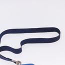 LOEWE Irohebe Nature Neck Pouch Shoulder Bag Canvas Blue Silver Auth 196313A-8