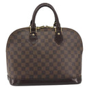 LOUIS VUITTON Damier Ebene Alma Hand Bag N51131 LV Auth 196316-2