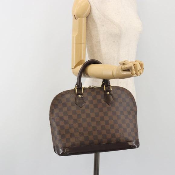 LOUIS VUITTON Damier Ebene Alma Hand Bag N51131 LV Auth 196316