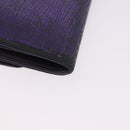 CHANEL Long Wallet Leather Purple CC Auth 196318-15