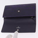 CHANEL Long Wallet Leather Purple CC Auth 196318-8