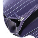 CHANEL Long Wallet Leather Purple CC Auth 196318-10