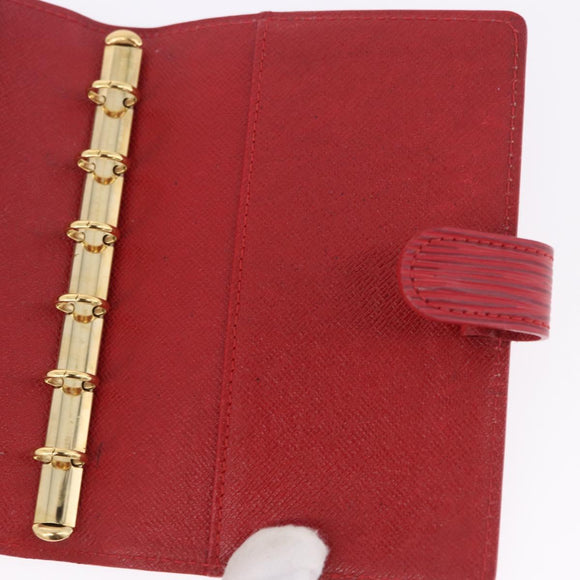 LOUIS VUITTON Epi Agenda PM Day Planner Cover Red R20057 LV Auth 196319