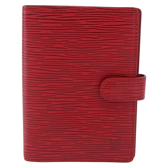 LOUIS VUITTON Epi Agenda PM Day Planner Cover Red R20057 LV Auth 196319