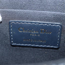 Christian Dior Trotter Canvas Diorissimo Hand Bag Navy Gold Auth 196320M-21