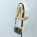 Christian Dior Trotter Canvas Diorissimo Hand Bag Navy Gold Auth 196320M-27