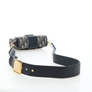 Christian Dior Trotter Canvas Diorissimo Hand Bag Navy Gold Auth 196320M-7