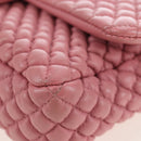 CHANEL Matelasse Dallas Chain Shoulder Bag Lamb Skin Pink Silver CC Auth 196321V-12