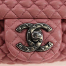 CHANEL Matelasse Dallas Chain Shoulder Bag Lamb Skin Pink Silver CC Auth 196321V-16