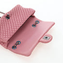 CHANEL Matelasse Dallas Chain Shoulder Bag Lamb Skin Pink Silver CC Auth 196321V-17