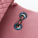 CHANEL Matelasse Dallas Chain Shoulder Bag Lamb Skin Pink Silver CC Auth 196321V-19