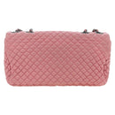 CHANEL Matelasse Dallas Chain Shoulder Bag Lamb Skin Pink Silver CC Auth 196321V-3