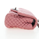 CHANEL Matelasse Dallas Chain Shoulder Bag Lamb Skin Pink Silver CC Auth 196321V-5