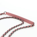 CHANEL Matelasse Dallas Chain Shoulder Bag Lamb Skin Pink Silver CC Auth 196321V-9