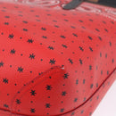 Coach Tote Bag PVC Canvas Disney Collaboration Red Silver Auth 196322A-13