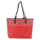 Coach Tote Bag PVC Canvas Disney Collaboration Red Silver Auth 196322A-3