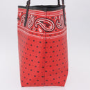 Coach Tote Bag PVC Canvas Disney Collaboration Red Silver Auth 196322A-4