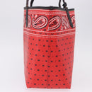 Coach Tote Bag PVC Canvas Disney Collaboration Red Silver Auth 196322A-5