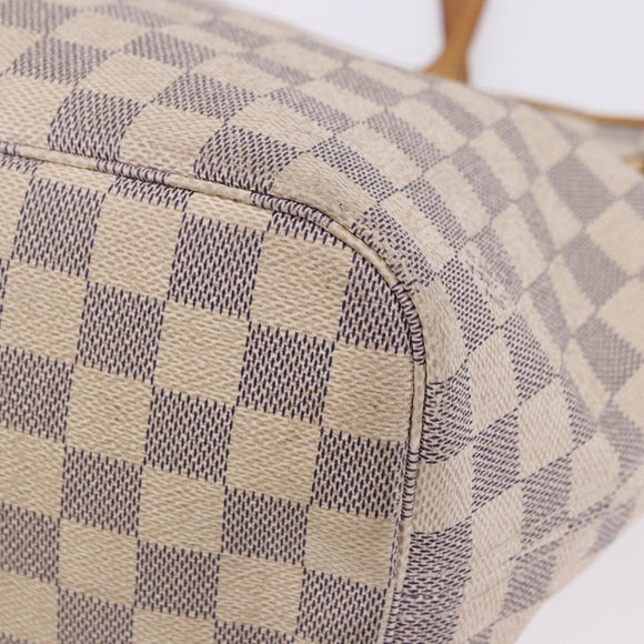 LOUIS VUITTON Damier Azur Neverfull MM Tote Bag N41605 LV Auth 196323A