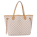 LOUIS VUITTON Damier Azur Neverfull MM Tote Bag N41605 LV Auth 196323A-13