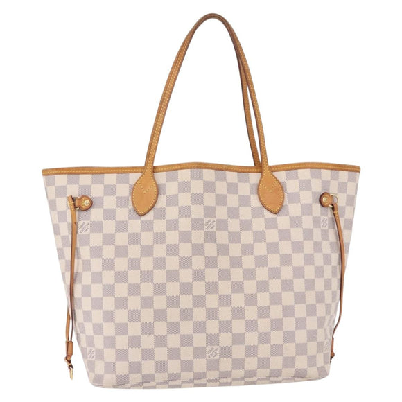 LOUIS VUITTON Damier Azur Neverfull MM Tote Bag N41605 LV Auth 196323A