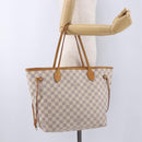 LOUIS VUITTON Damier Azur Neverfull MM Tote Bag N41605 LV Auth 196323A-24
